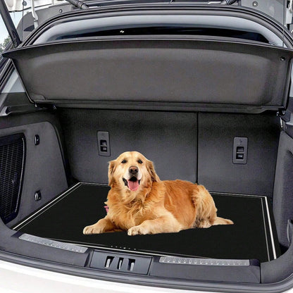 1PC Pink Crown Print Personalized Car Trunk Mat, Interior Protective Trunk Mat, Durable Polyester Floor Liner, And Practical, Suitable For Daily Travel, Lifting And Secure Cargo Storage, Car Trunk Ma