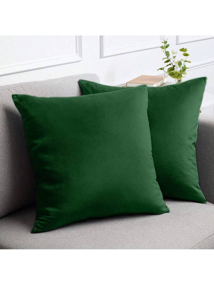 1pc Plain Cushion Cover Without Filler, Striped Velvet Square Pillowcase For Sofa, Home Decor