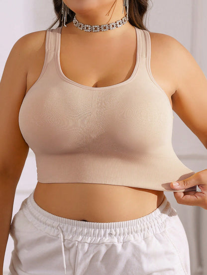 1pc Plus Size TianYI Bra, Women Sports Yoga Support Bra Lift, Seamless Wireless Breathable Comfortable Underwear Spring