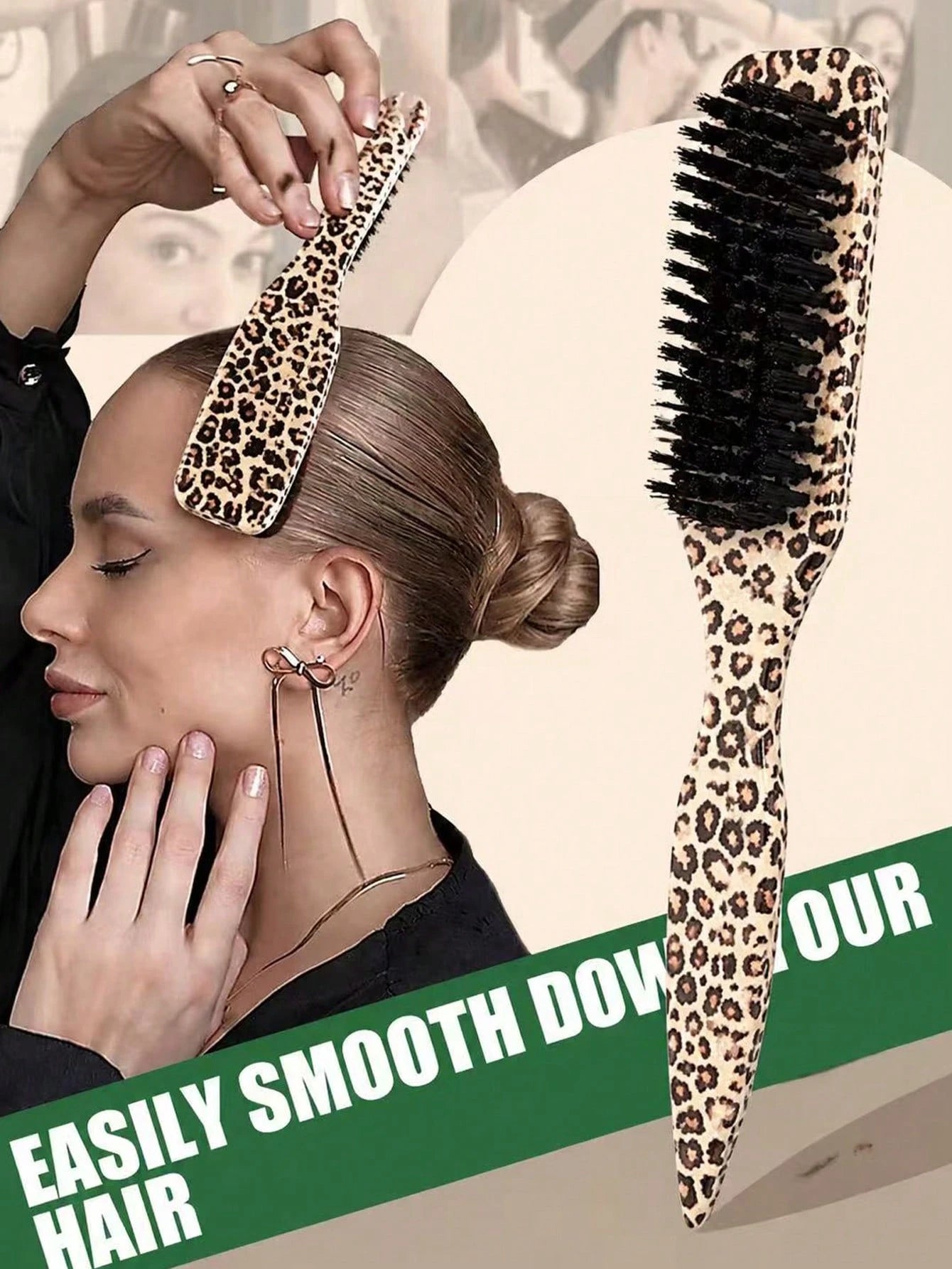 1pc Pointed Mustache Brush, Vintage Pomade Styling Brush, Mustache Brush, Smooth Ponytail Comb- Unisex, Suitable For Fine To Medium Hair, Can Create Various Hairstyles, Smooth Frizzy Hair, Easily Cre