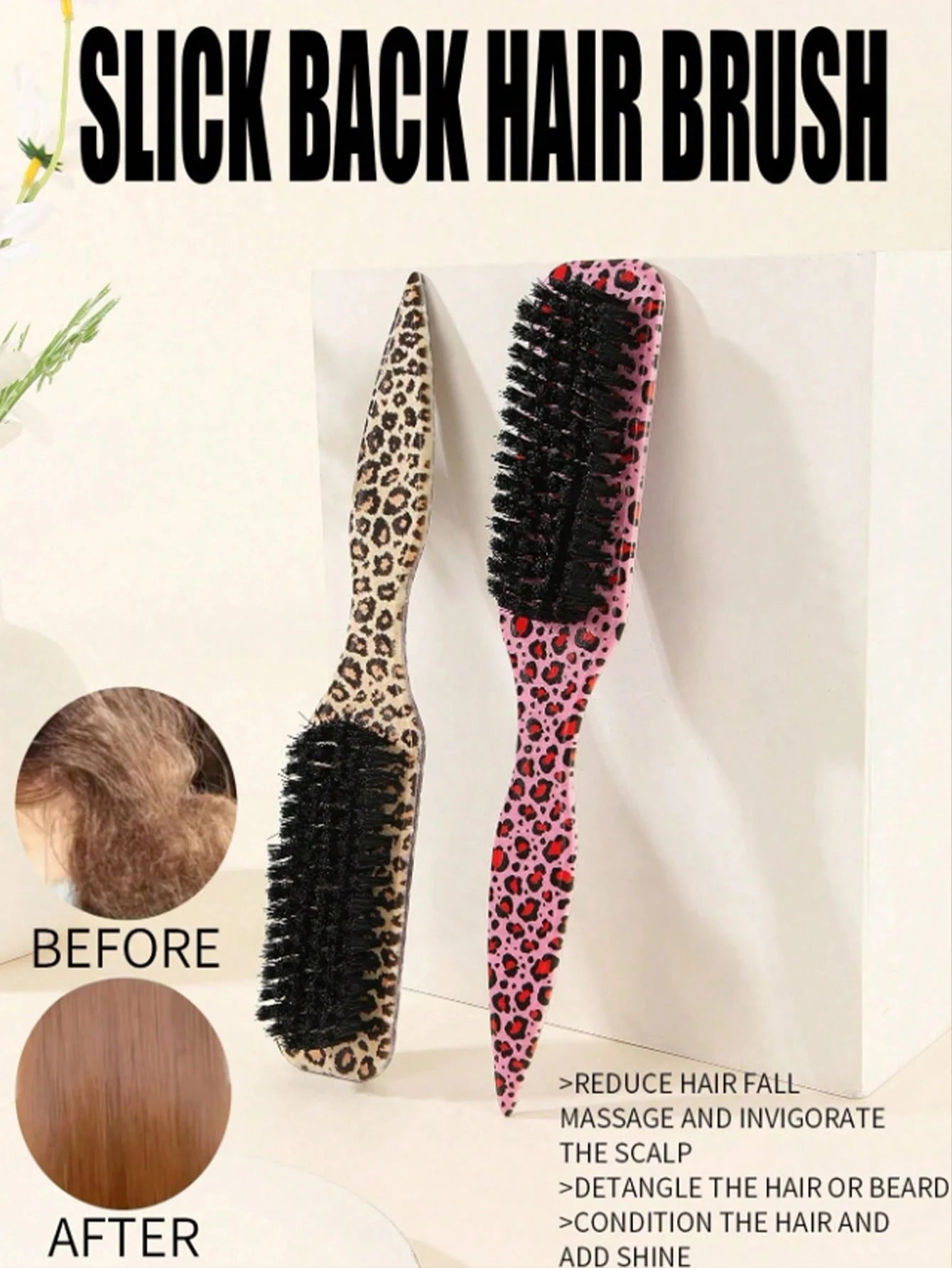 1pc Pointed Mustache Brush, Vintage Pomade Styling Brush, Mustache Brush, Smooth Ponytail Comb- Unisex, Suitable For Fine To Medium Hair, Can Create Various Hairstyles, Smooth Frizzy Hair, Easily Cre