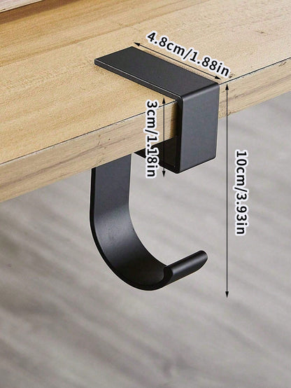 1pc Portable Bag Hook With Anti-Slip Design And Removable Side For Table Desk, Strong Bearing Capacity
