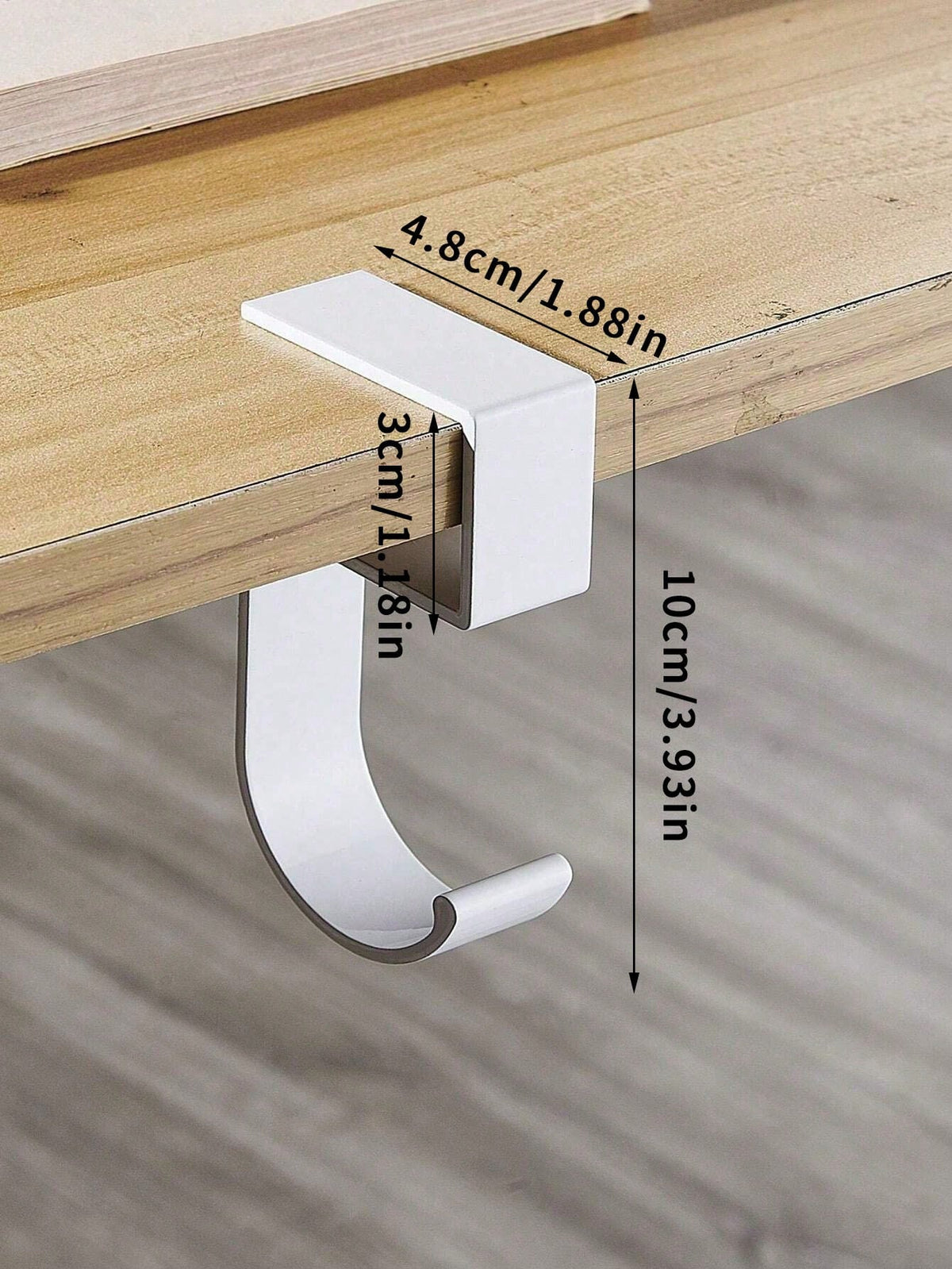 1pc Portable Bag Hook With Anti-Slip Design And Removable Side For Table Desk, Strong Bearing Capacity