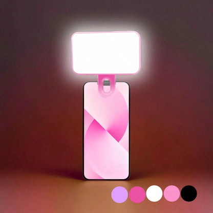 1pc Portable LED Selfie Light, Clip-On Fill Light, Suitable For Smartphone And Computer, For Makeup, Zoom Meetings, Live Streaming, Vlog, Perfect Selfie And Video Calls, 150mAh Battery, Suitable For S
