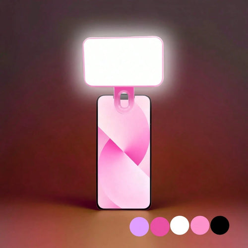 1pc Portable LED Selfie Light, Clip-On Fill Light, Suitable For Smartphone And Computer, For Makeup, Zoom Meetings, Live Streaming, Vlog, Perfect Selfie And Video Calls, 150mAh Battery, Suitable For S