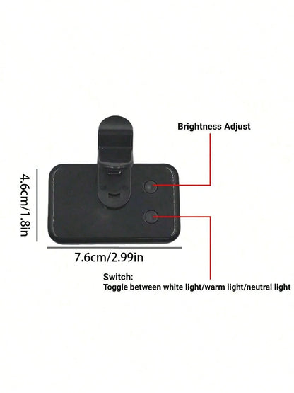 1pc Portable LED Selfie Light, Clip-On Fill Light, Suitable For Smartphone And Computer, For Makeup, Zoom Meetings, Live Streaming, Vlog, Perfect Selfie And Video Calls, 150mAh Battery, Suitable For S
