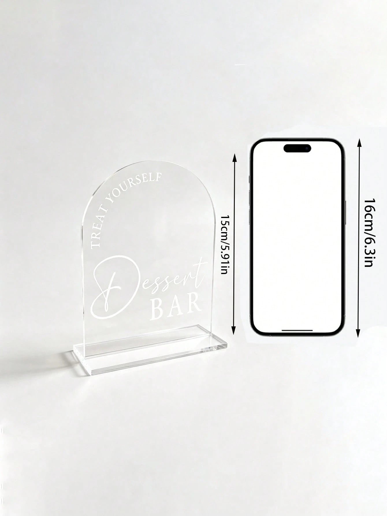 1pc Printed "Dessert Bar" Acrylic Party Sign- Suitable For Outdoor Baby Shower, Party, Wedding Table Decor, Afternoon Tea Dessert Bar Sign, Also Suitable For Shower Ceremony Decor, Baby Shower Suppli
