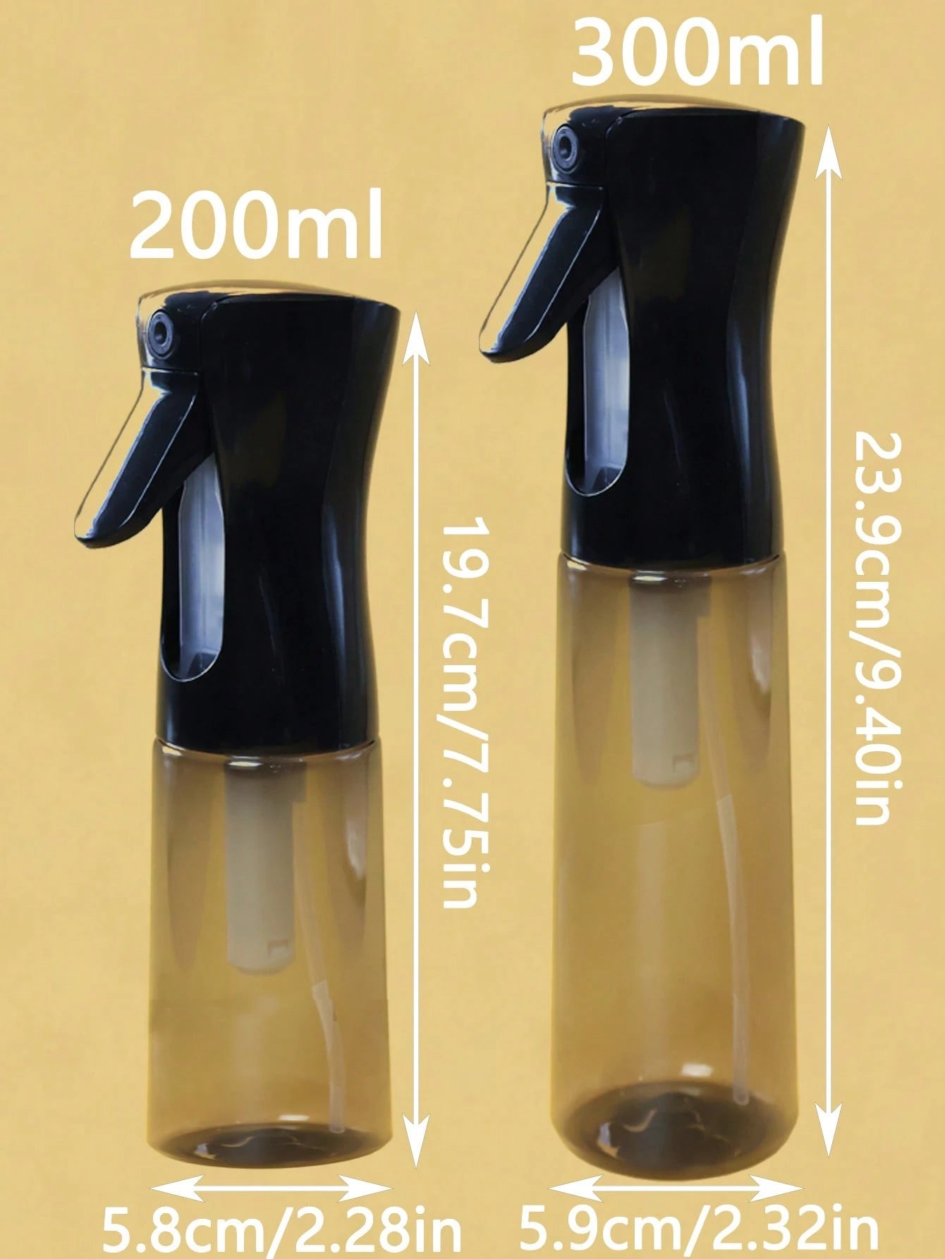 1pc Professional High Pressure Mist Spray Bottle, 200ML/300ML High Pressure Continuous Automatic Airless Fine Mist Sprayer, Hair Styling Tool, Hair Care Products & Accessories, Salon Beauty Travel Ess