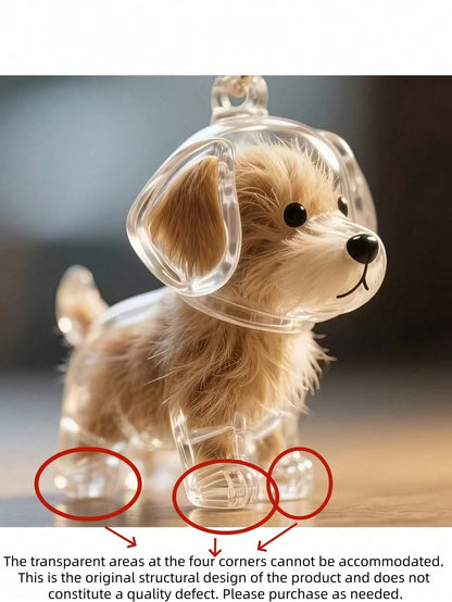 1pc Random Transparent Small Dog Hair Storage Box, Can Be Used To Save And Protect Dog Hair As A Keepsake