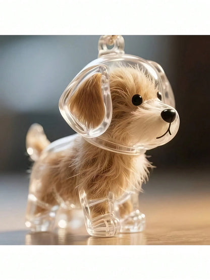 1pc Random Transparent Small Dog Hair Storage Box, Can Be Used To Save And Protect Dog Hair As A Keepsake