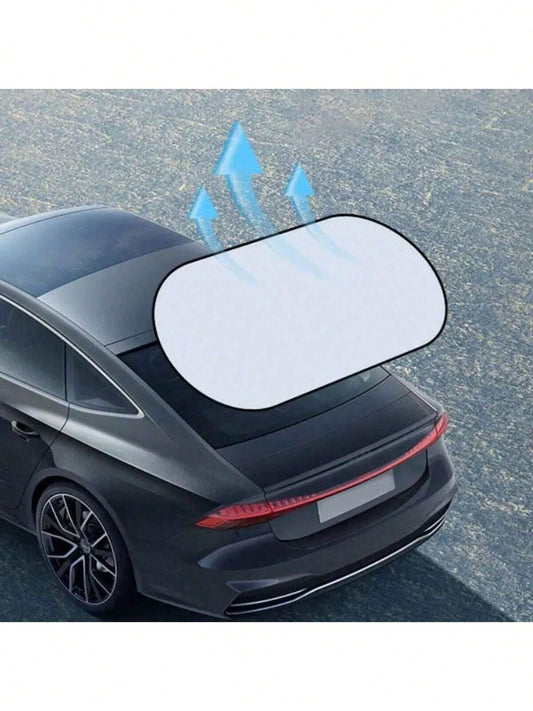 ​1pc Rear Car Window Sun Shade With Suction Cups- UV Protection & Privacy Shield, Foldable Auto Sun Visor For Sedan SUV Truck, Universal Fit Summer Must Have​​