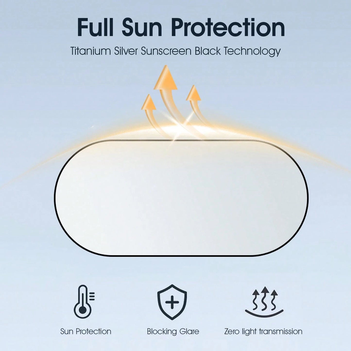 ​1pc Rear Car Window Sun Shade With Suction Cups- UV Protection & Privacy Shield, Foldable Auto Sun Visor For Sedan SUV Truck, Universal Fit Summer Must Have​​