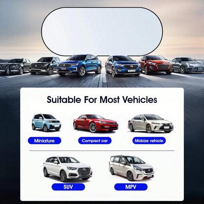 ​1pc Rear Car Window Sun Shade With Suction Cups- UV Protection & Privacy Shield, Foldable Auto Sun Visor For Sedan SUV Truck, Universal Fit Summer Must Have​​