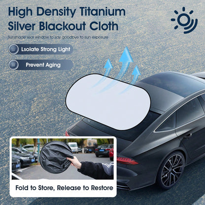 ​1pc Rear Car Window Sun Shade With Suction Cups- UV Protection & Privacy Shield, Foldable Auto Sun Visor For Sedan SUV Truck, Universal Fit Summer Must Have​​