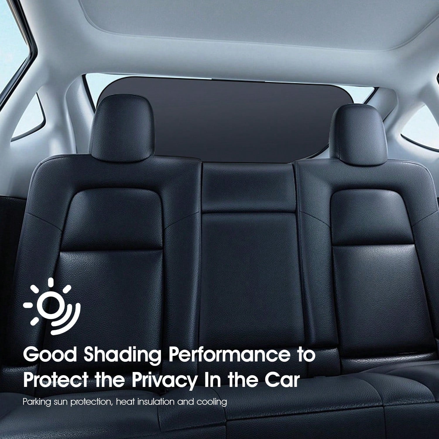 ​1pc Rear Car Window Sun Shade With Suction Cups- UV Protection & Privacy Shield, Foldable Auto Sun Visor For Sedan SUV Truck, Universal Fit Summer Must Have​​