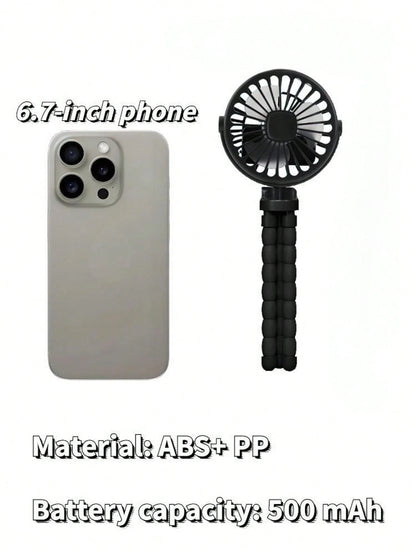 1pc Rechargeable Octopus Shaped Handheld Fan, Suitable For Home, Commute, Outdoor, Cycling, Adults & Kids, Portable Multi-Function With Tripod, Battery Capacity: 500mAh (Tripod Is Fragile, Please Do N