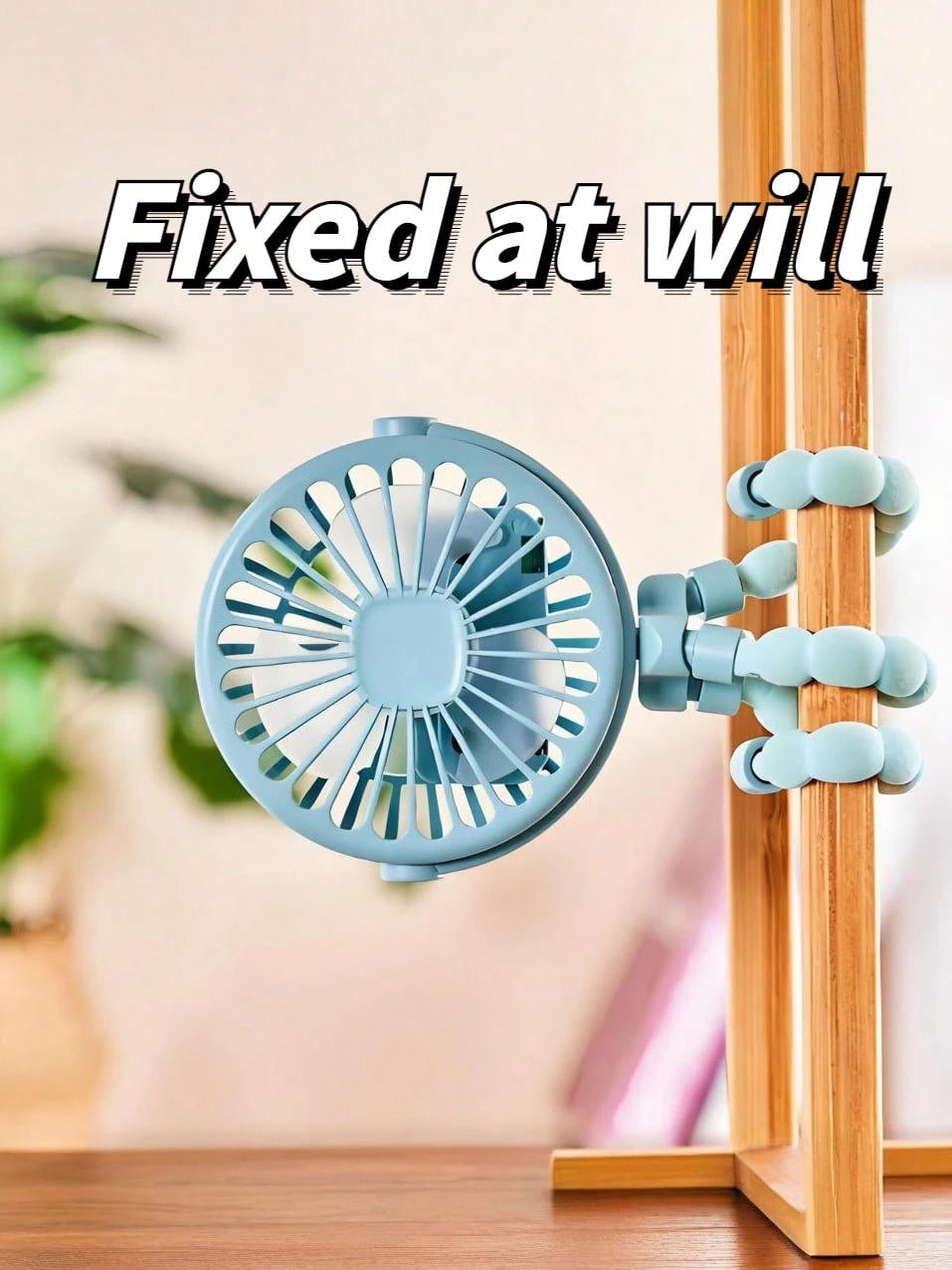 1pc Rechargeable Octopus Shaped Handheld Fan, Suitable For Home, Commute, Outdoor, Cycling, Adults & Kids, Portable Multi-Function With Tripod, Battery Capacity: 500mAh (Tripod Is Fragile, Please Do N