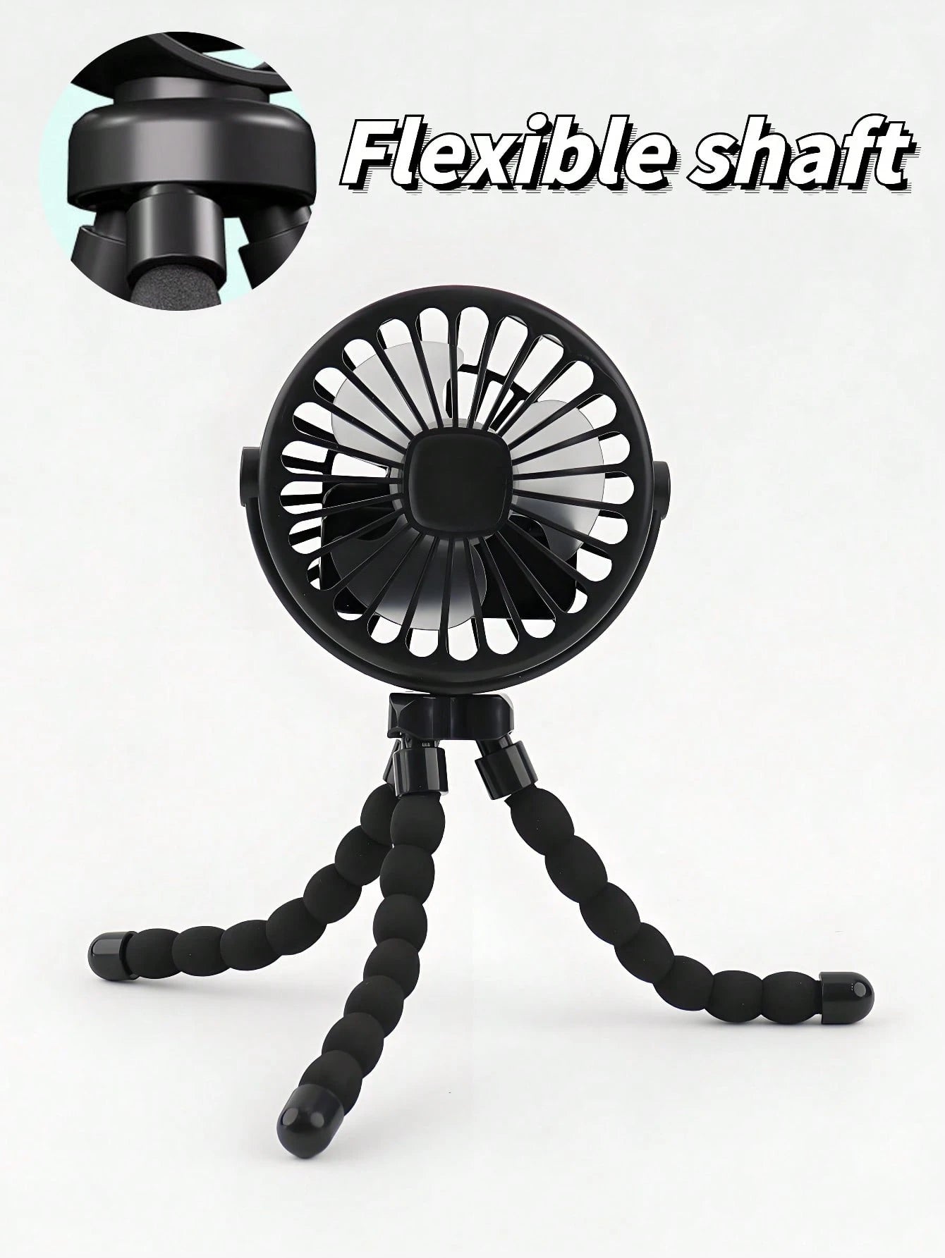 1pc Rechargeable Octopus Shaped Handheld Fan, Suitable For Home, Commute, Outdoor, Cycling, Adults & Kids, Portable Multi-Function With Tripod, Battery Capacity: 500mAh (Tripod Is Fragile, Please Do N