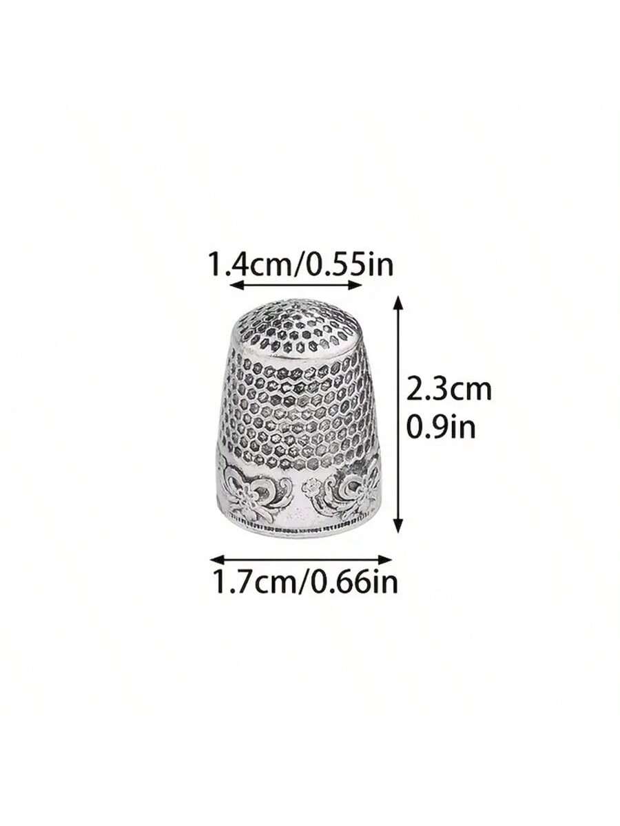 1pc Retro Sewing Needle, Stainless Steel Sewing/Cutting Finger Protector Thimble, Hand Sewing Needle Cover For Stitching