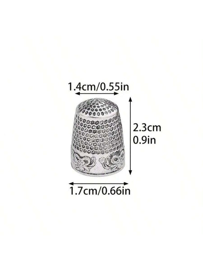 1pc Retro Sewing Needle, Stainless Steel Sewing/Cutting Finger Protector Thimble, Hand Sewing Needle Cover For Stitching