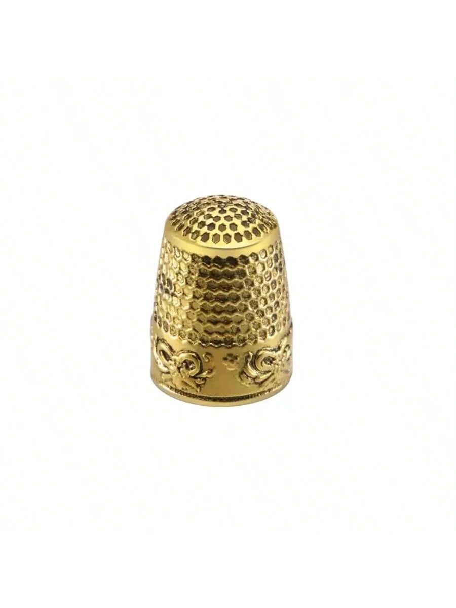 1pc Retro Sewing Needle, Stainless Steel Sewing/Cutting Finger Protector Thimble, Hand Sewing Needle Cover For Stitching