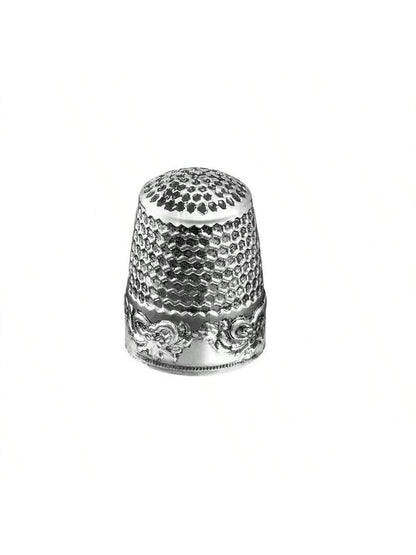 1pc Retro Sewing Needle, Stainless Steel Sewing/Cutting Finger Protector Thimble, Hand Sewing Needle Cover For Stitching