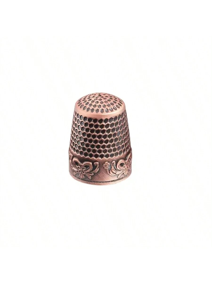 1pc Retro Sewing Needle, Stainless Steel Sewing/Cutting Finger Protector Thimble, Hand Sewing Needle Cover For Stitching