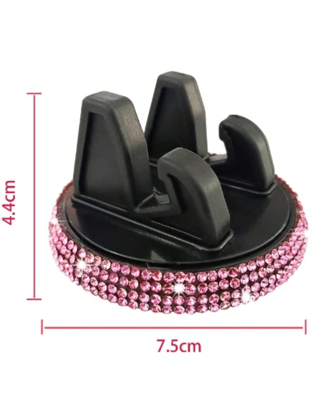1pc Rhinestone Car Phone Holder, Cute Women's Design, Horizontal & Vertical Screen, Center Console Navigation Support Stand For Car