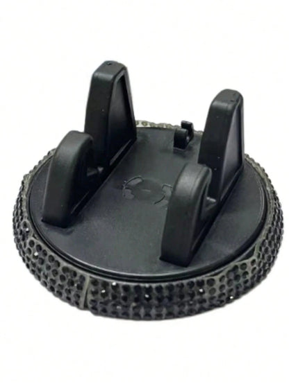 1pc Rhinestone Car Phone Holder, Cute Women's Design, Horizontal & Vertical Screen, Center Console Navigation Support Stand For Car