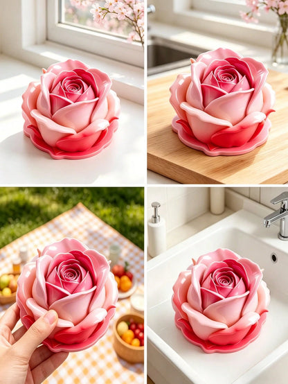 1pc Rose Bud Silicone Candle Mold Exquisite Flower Shape Non-Stick Reusable For Aromatherapy Candle Gypsum Resin Soap DIY Romantic Home Decor Valentine's Day Craft Supplies