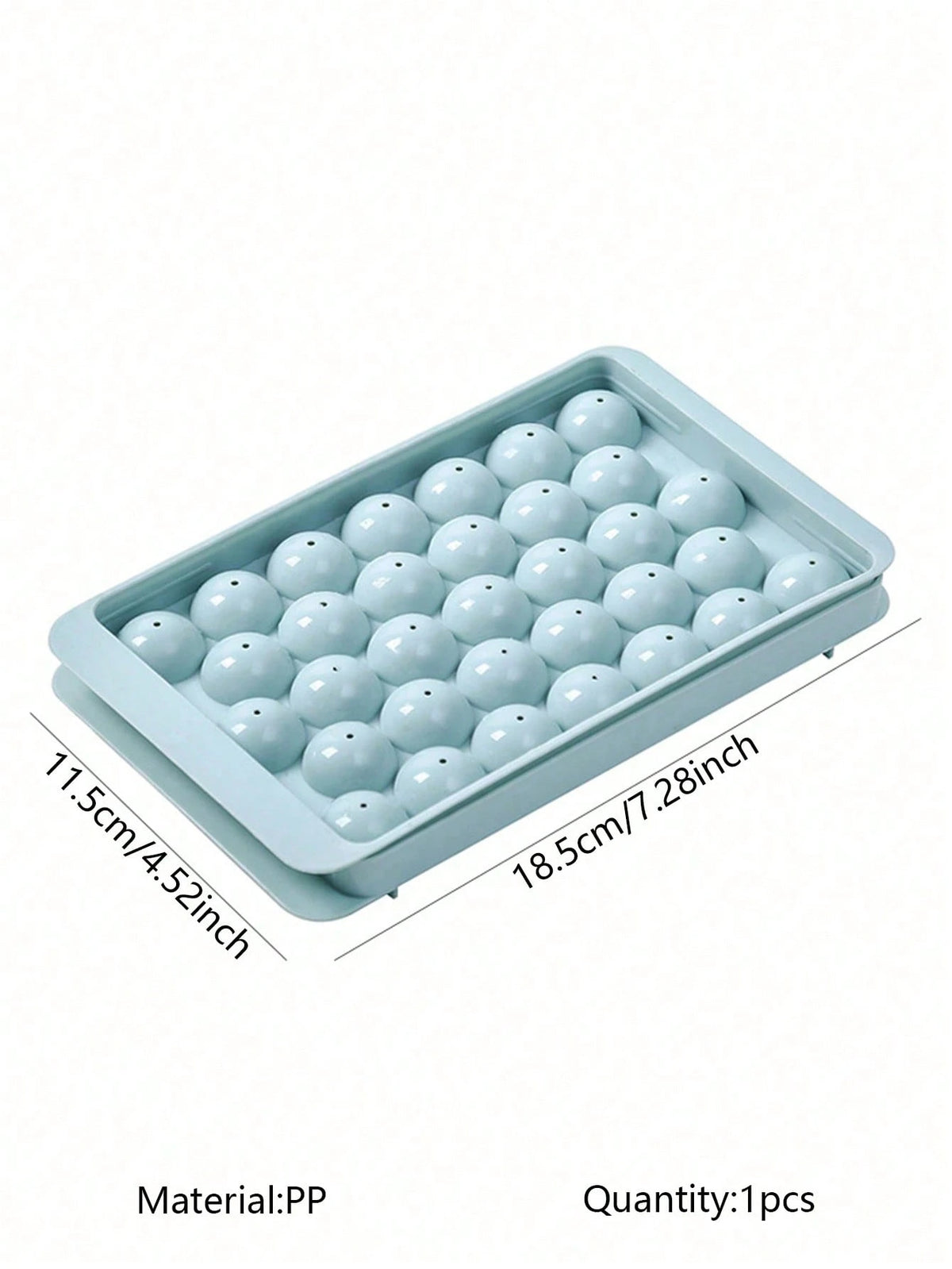 1pc Round Ice Cube Tray With Lid & Drainage, 33 Compartments, Home Diy Ice Making Mold For Refrigerator,Summer,Summer Sets, For Outdoor, Camping, Gift For Father