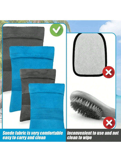 1Pc Sand Removing Beach Bag, Reusable Quick Dry Microfiber Sand-Free Pouch Easy Shake Off Sand For Feet Hands Legs Body Soft Fluff Lightweight Portable Travel Pouch Beach Pool Camping Picnic Vacation