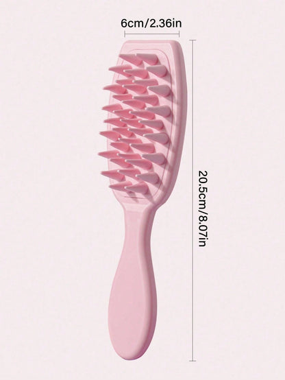 1pc Scalp Massager Shampoo Brush, Long Handle Silicone Hair Brush For Hair Growth And Dandruff Removal, Suitable For Home Use, Hair Brush, Comb, Hairdressing Tools, Hairdressing Products And Accessori