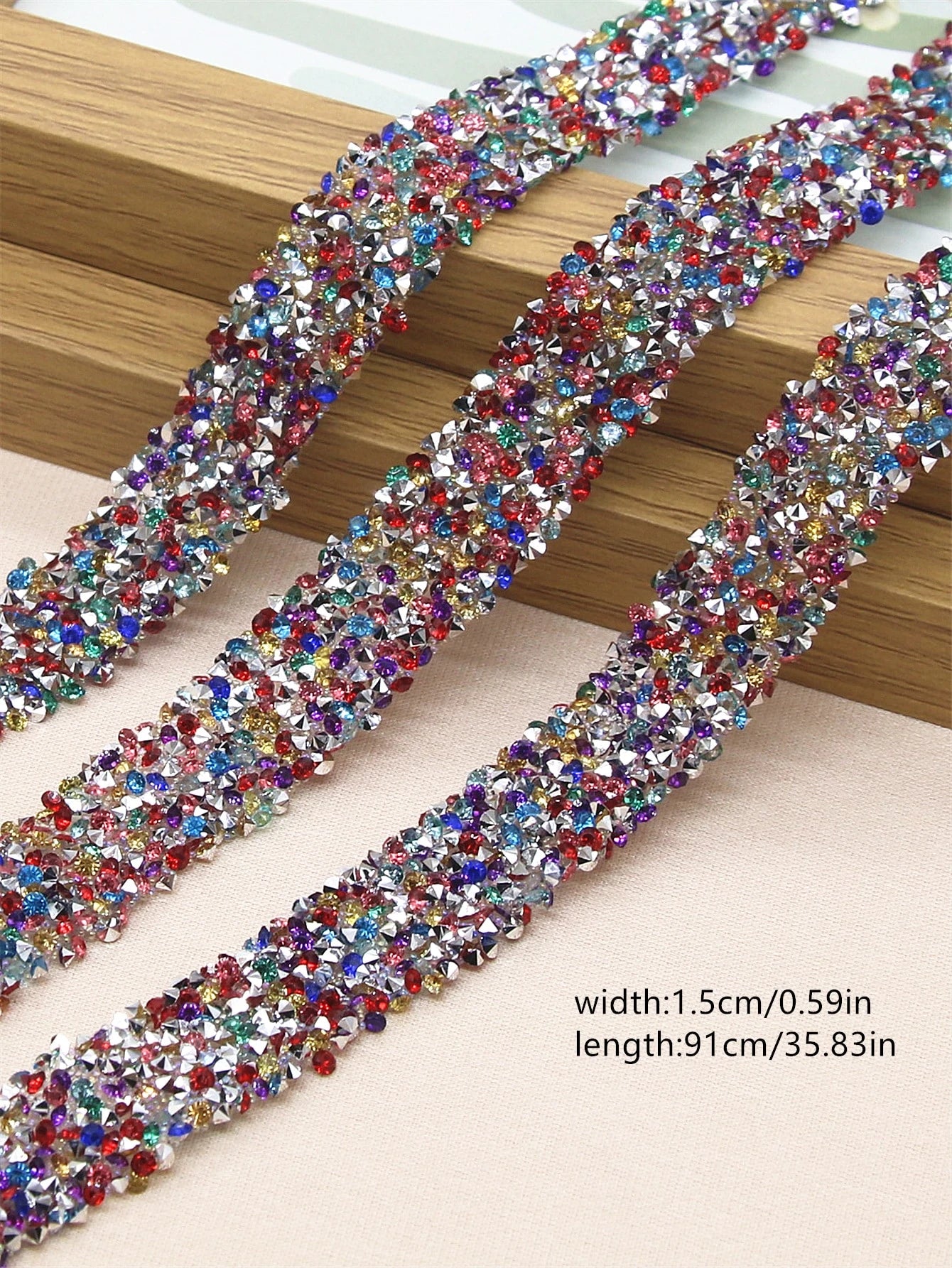 1pc Self-Adhesive Resin Rhinestone Trims Clothing Accessories DIY Decor