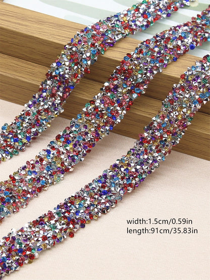 1pc Self-Adhesive Resin Rhinestone Trims Clothing Accessories DIY Decor