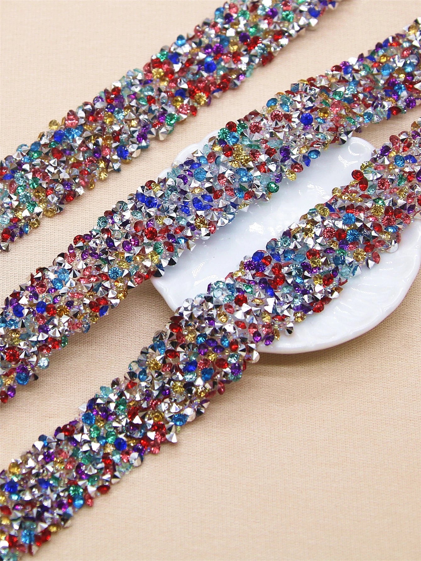1pc Self-Adhesive Resin Rhinestone Trims Clothing Accessories DIY Decor