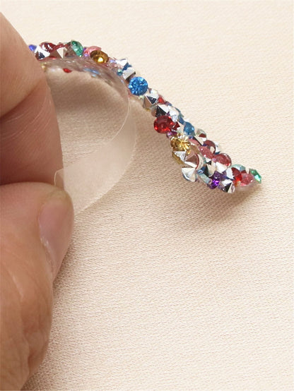 1pc Self-Adhesive Resin Rhinestone Trims Clothing Accessories DIY Decor