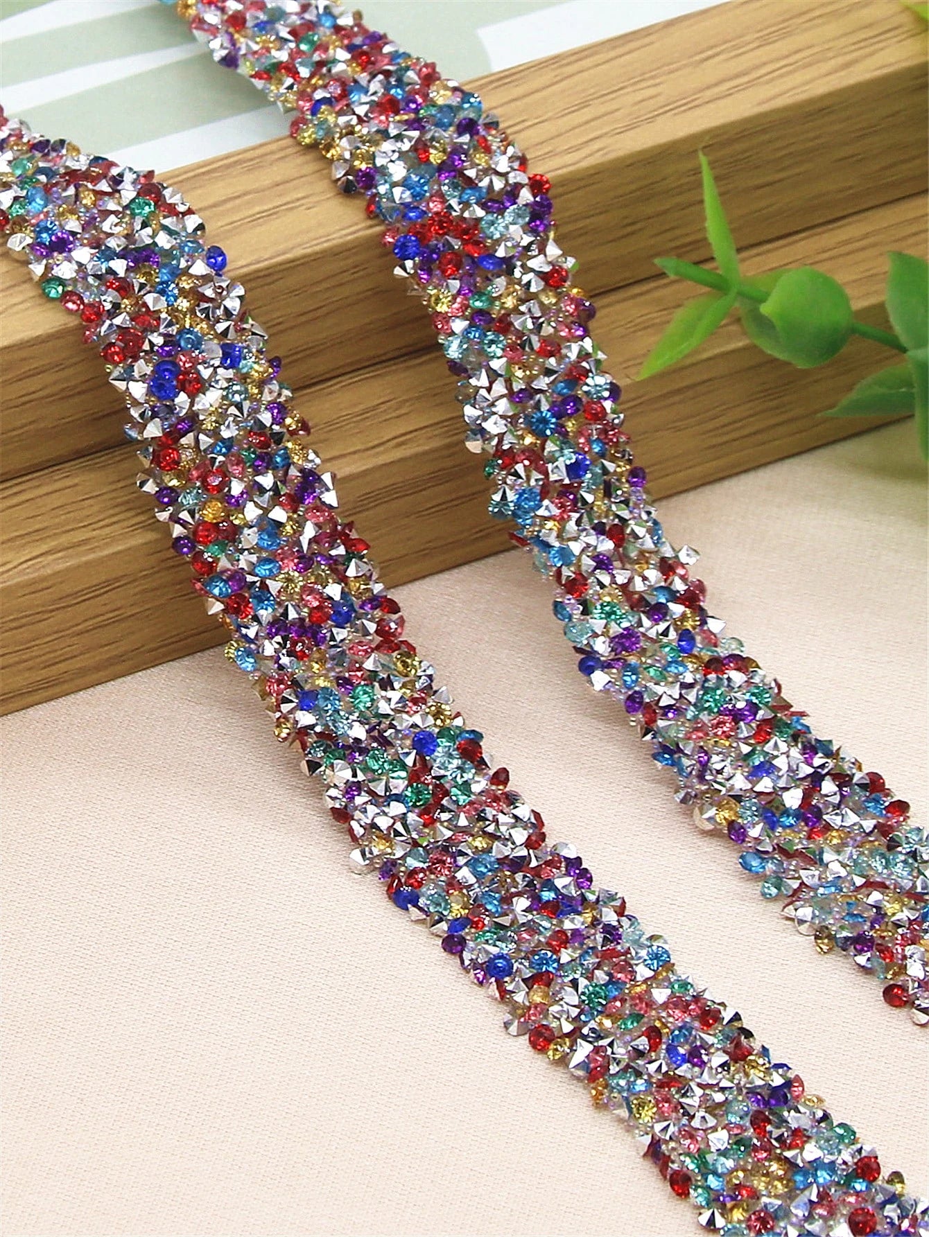 1pc Self-Adhesive Resin Rhinestone Trims Clothing Accessories DIY Decor