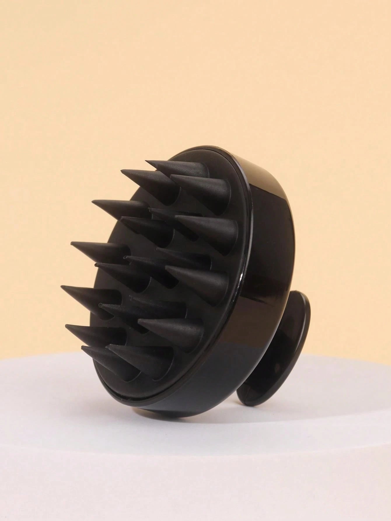 1pc Silicone Scalp Massage Shampoo Brush, Soft Bristle Brush For Exfoliation & Relaxation, Black Hair Care Tool