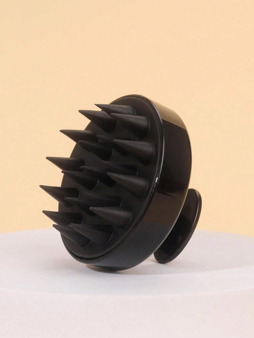 1pc Silicone Scalp Massage Shampoo Brush, Soft Bristle Brush For Exfoliation & Relaxation, Black Hair Care Tool