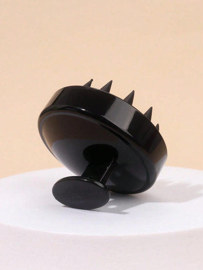 1pc Silicone Scalp Massage Shampoo Brush, Soft Bristle Brush For Exfoliation & Relaxation, Black Hair Care Tool