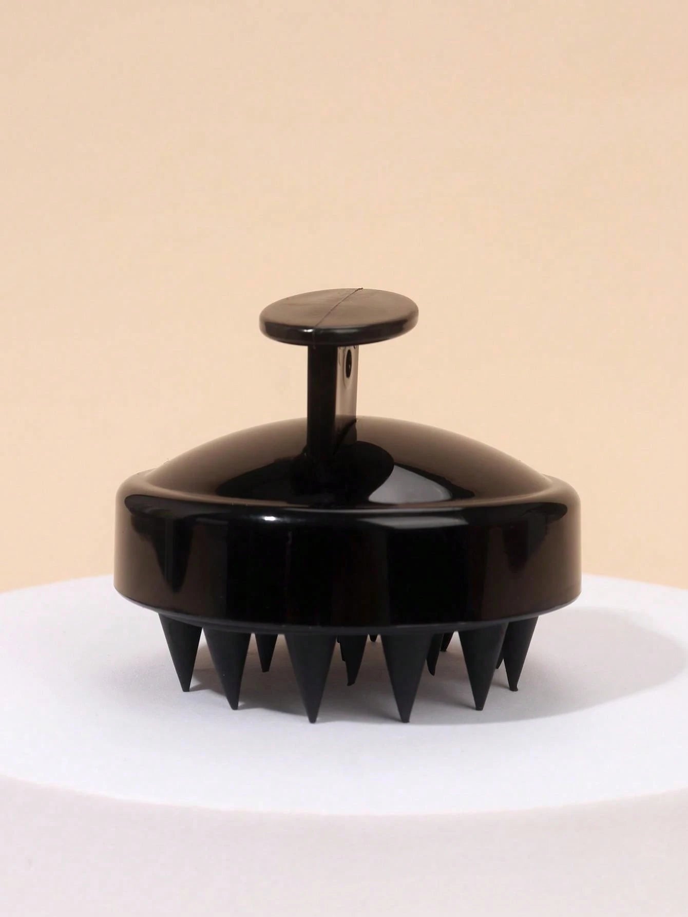 1pc Silicone Scalp Massage Shampoo Brush, Soft Bristle Brush For Exfoliation & Relaxation, Black Hair Care Tool