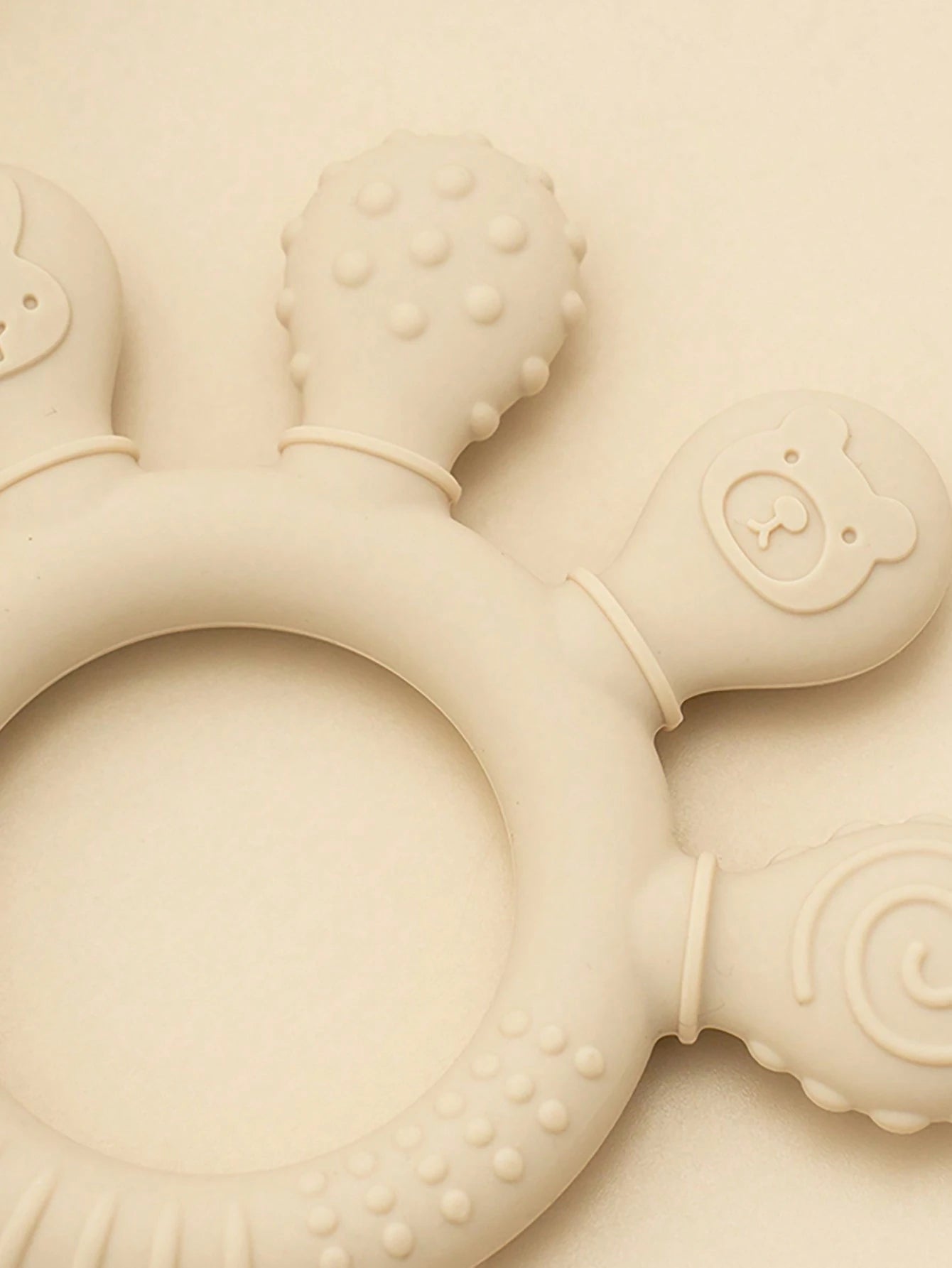 1pc Silicone Teethers Ring For Babies Toddler, Soft Infants Chew Teething Toys Pain Relief