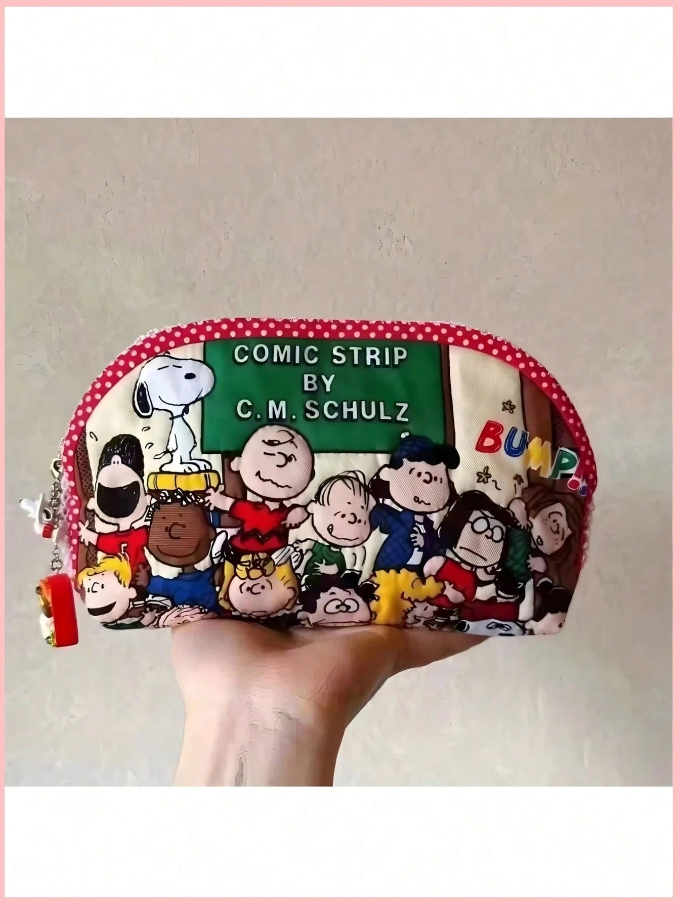 1pc Snoopy 1PC Cartoon Cute And Fashionable Minimalist Bag, Perfect For Pencil Cases, Stationery Bags, Makeup Bags, Storage Bags, Student Wallets, Handbags, And Can Also Be Used As Christmas, New Year