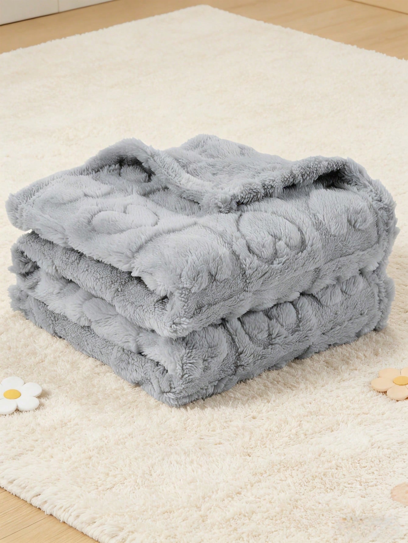 1pc Soft & Cozy Baby Fleece Blanket, Suitable For Girls & Boys, Fluffy Infant Stroller Wrap, Newborn Crib Bedding, Baby Shower Gift