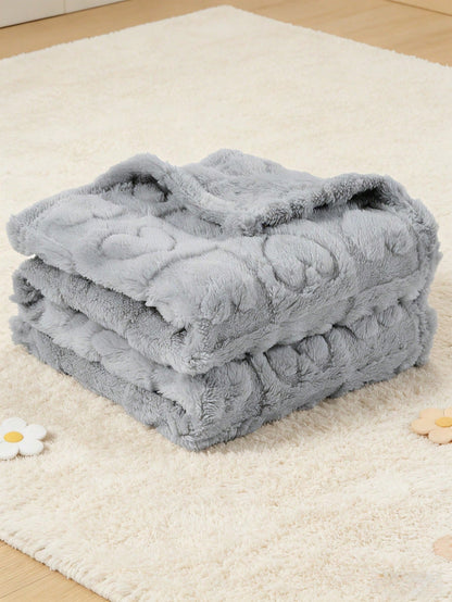 1pc Soft & Cozy Baby Fleece Blanket, Suitable For Girls & Boys, Fluffy Infant Stroller Wrap, Newborn Crib Bedding, Baby Shower Gift