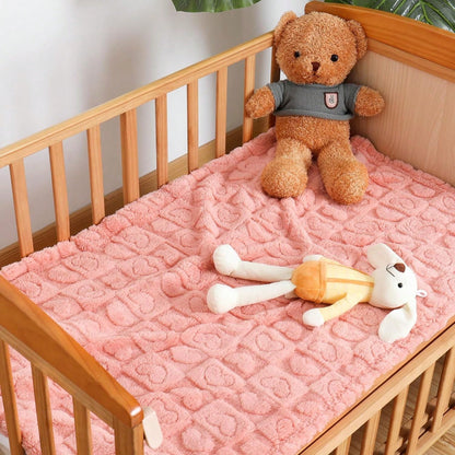 1pc Soft & Cozy Baby Fleece Blanket, Suitable For Girls & Boys, Fluffy Infant Stroller Wrap, Newborn Crib Bedding, Baby Shower Gift