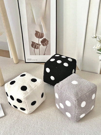 1pc,Soft Sofa Decor Dice Toss Pillow,Decorative Toss Pillow Cushion For Living Room Bedroom Sofa,Home Decor Room Decoration,Removable