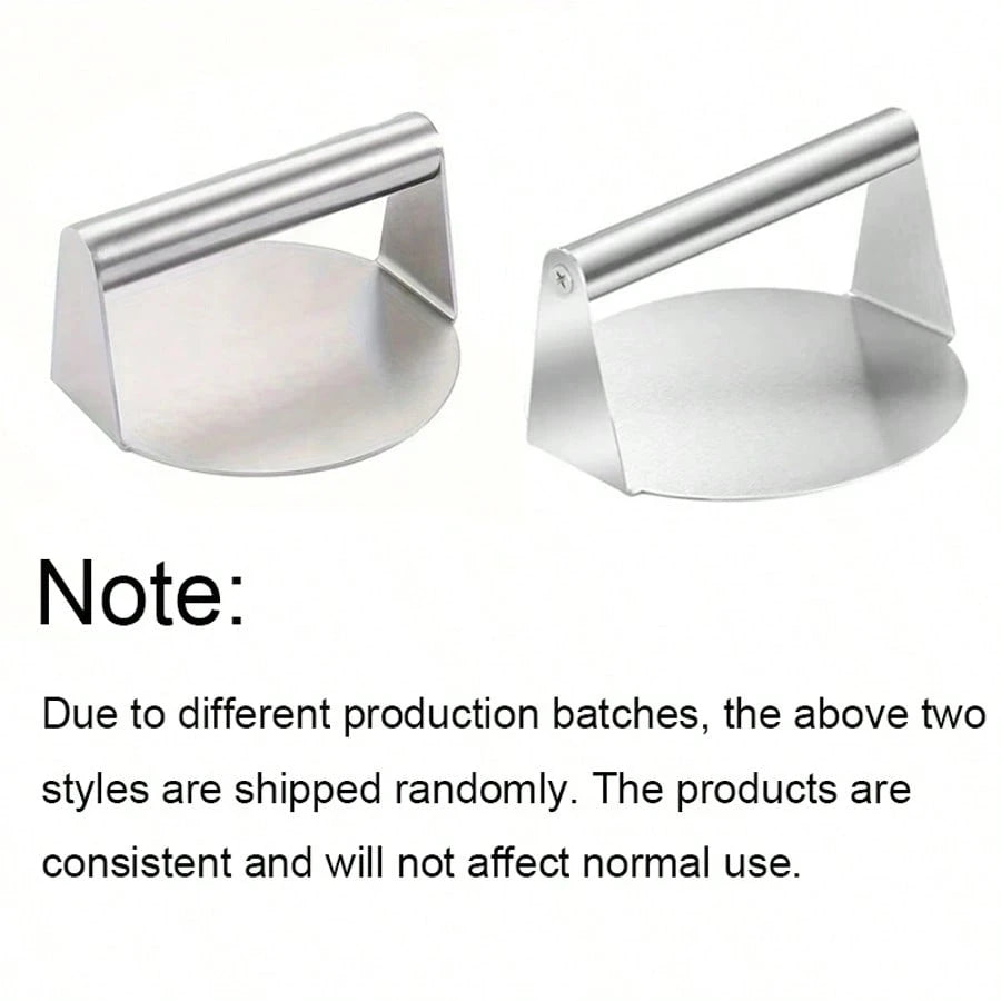 1pc Stainless Steel Burger Press And 100 Patty Separation Papers, Round Patty Maker For BBQ And Frying Pan, Meat Masher Tool For Grilling And Cooking, Meat Press, Burger Mold