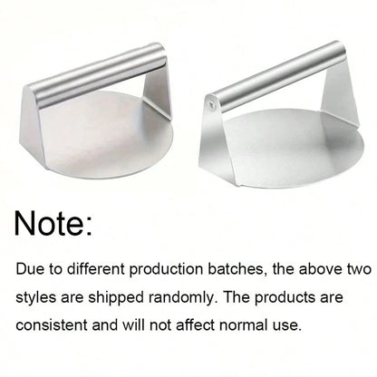 1pc Stainless Steel Burger Press And 100 Patty Separation Papers, Round Patty Maker For BBQ And Frying Pan, Meat Masher Tool For Grilling And Cooking, Meat Press, Burger Mold